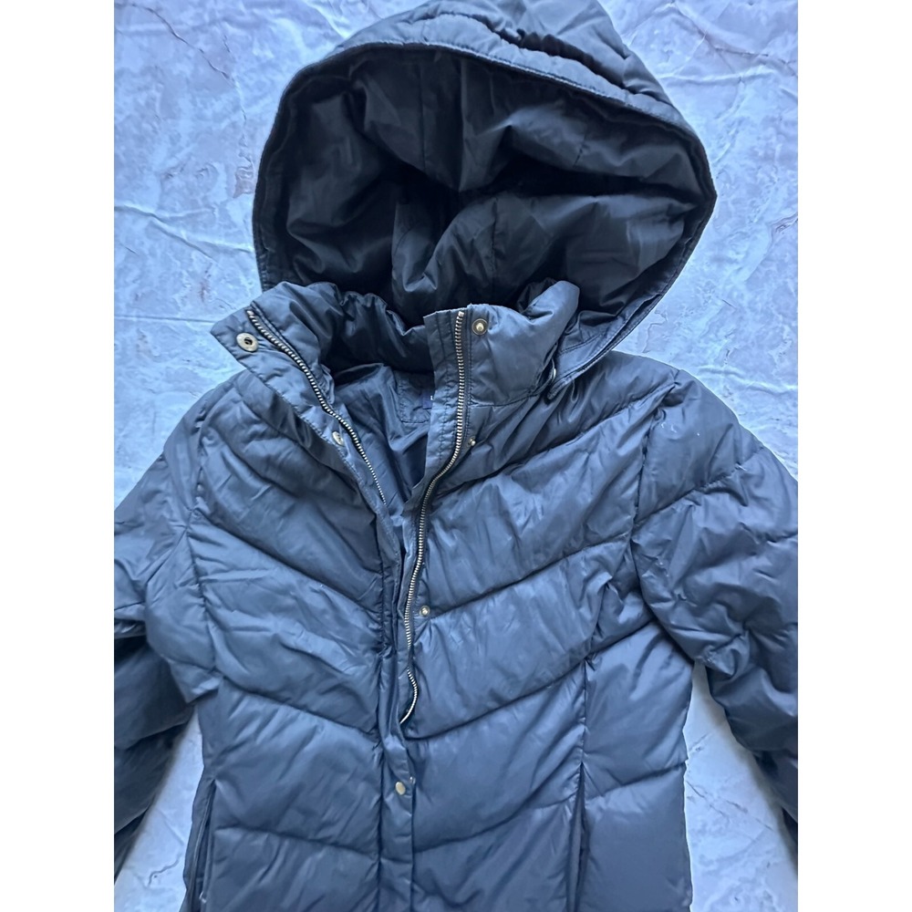 Lands' End Black Nylon Goose Down Filled Coat Women's size XS - Picture 9 of 13